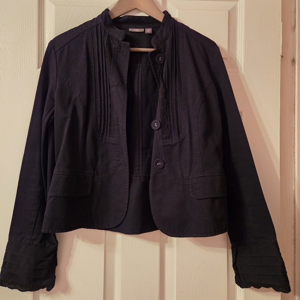 Woomen's jeans jacket, size M, Apt. 9, black